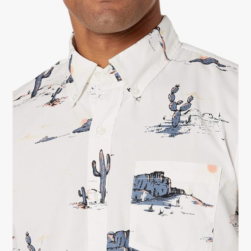 Goodthreads Desert Cactus Print Standard Fit Short Sleeve Shirt - Picture 4 of 10
